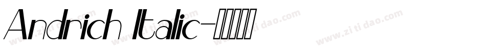 Andrich Italic字体转换